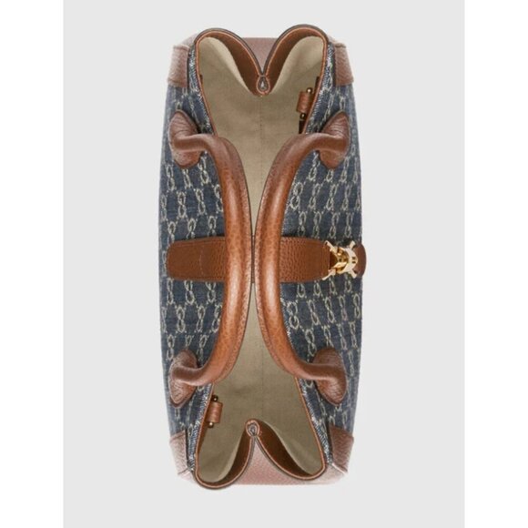 NIB Gucci Jackie 1961 Tote Bag In Blue & Ivory Medium - Picture 8 of 15